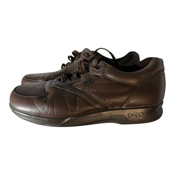 SAS Time Out Mens Comfort Shoes / Antique Walnut Leather / Sz 9 W - Picture 4 of 8